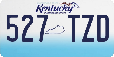 KY license plate 527TZD