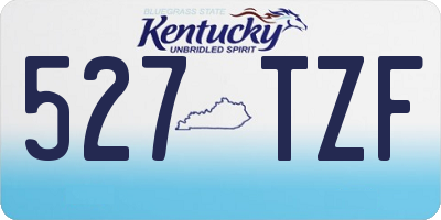 KY license plate 527TZF