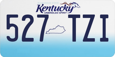 KY license plate 527TZI