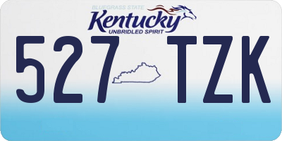 KY license plate 527TZK