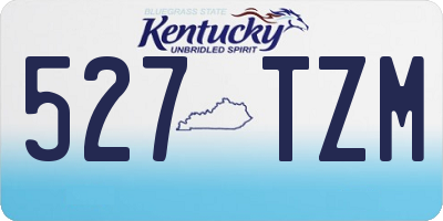 KY license plate 527TZM
