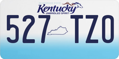 KY license plate 527TZO