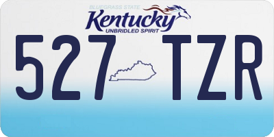 KY license plate 527TZR