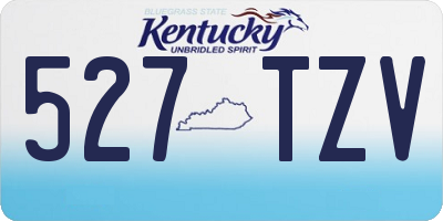 KY license plate 527TZV