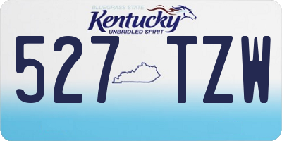KY license plate 527TZW