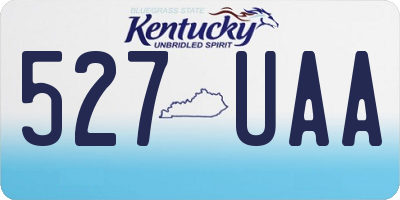 KY license plate 527UAA