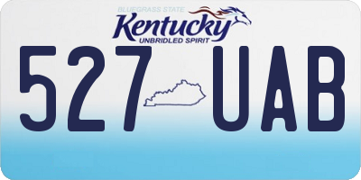 KY license plate 527UAB