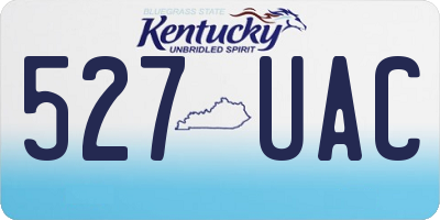 KY license plate 527UAC