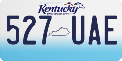 KY license plate 527UAE