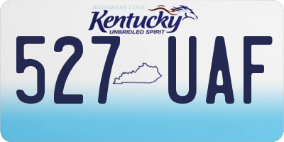 KY license plate 527UAF