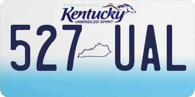 KY license plate 527UAL