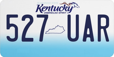 KY license plate 527UAR