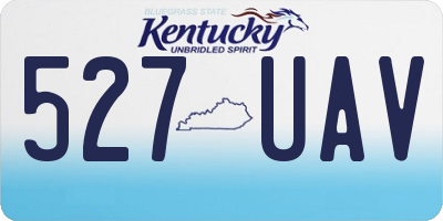 KY license plate 527UAV