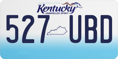 KY license plate 527UBD