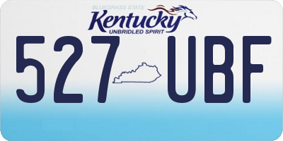 KY license plate 527UBF