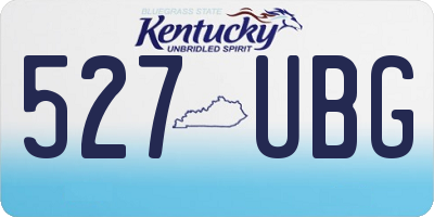 KY license plate 527UBG