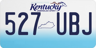 KY license plate 527UBJ
