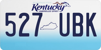 KY license plate 527UBK