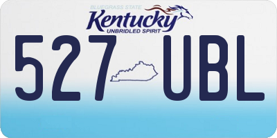 KY license plate 527UBL