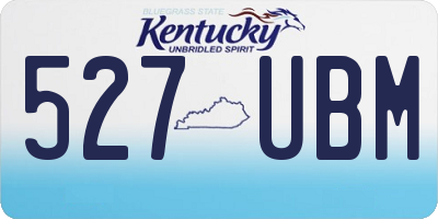 KY license plate 527UBM