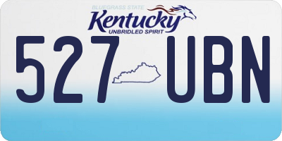 KY license plate 527UBN