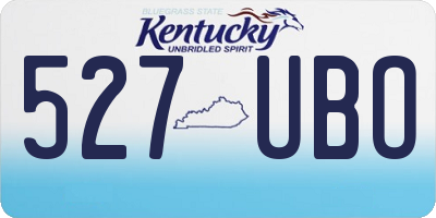 KY license plate 527UBO
