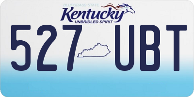 KY license plate 527UBT