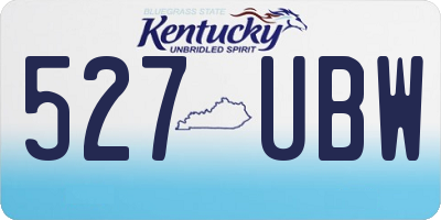 KY license plate 527UBW