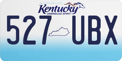 KY license plate 527UBX