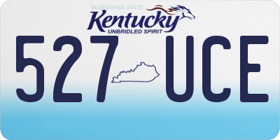 KY license plate 527UCE