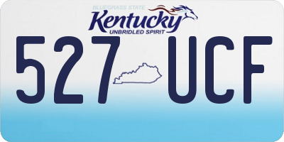 KY license plate 527UCF