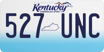 KY license plate 527UNC