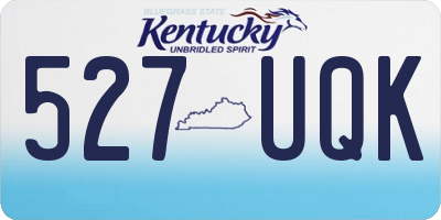 KY license plate 527UQK
