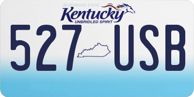 KY license plate 527USB