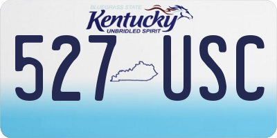 KY license plate 527USC