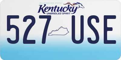 KY license plate 527USE