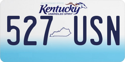 KY license plate 527USN