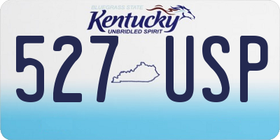 KY license plate 527USP