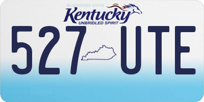 KY license plate 527UTE