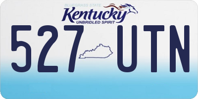 KY license plate 527UTN