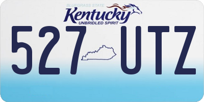KY license plate 527UTZ