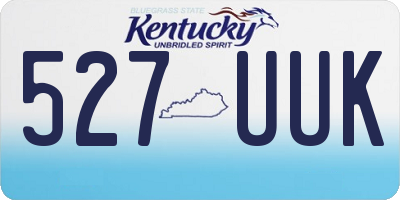 KY license plate 527UUK