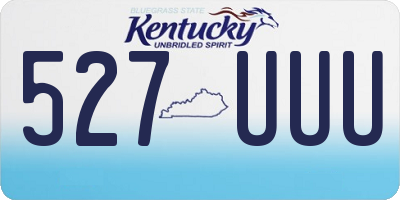 KY license plate 527UUU