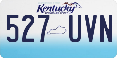 KY license plate 527UVN