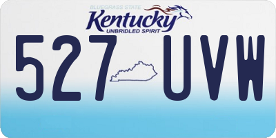 KY license plate 527UVW