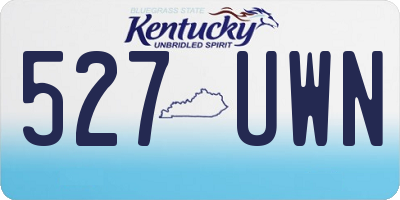 KY license plate 527UWN