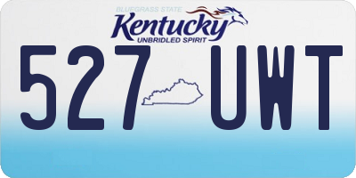 KY license plate 527UWT