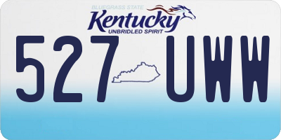 KY license plate 527UWW