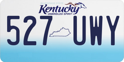 KY license plate 527UWY