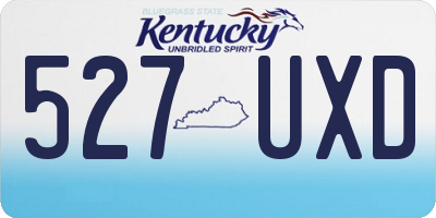 KY license plate 527UXD